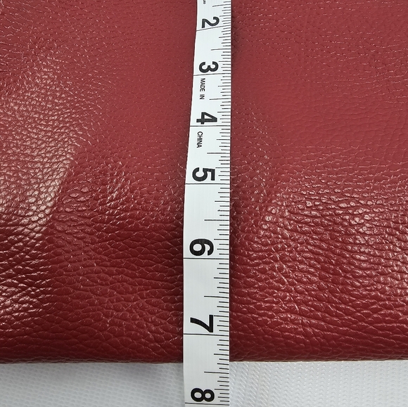 Valentina Red Pebbled Leather Triple Entry Convertible Crossbody Bag - Picture 7 of 10